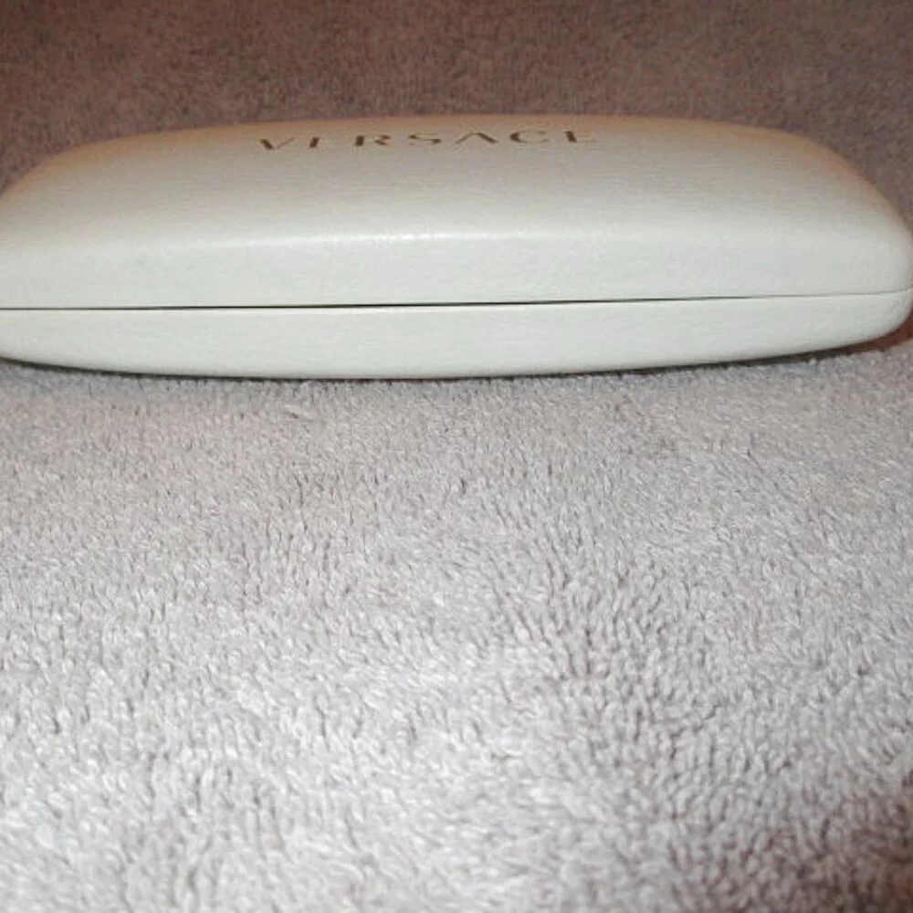 Versace Sunglasses Eyeglasses Case Hard Clamshell Logo Velvet Lined Luxury